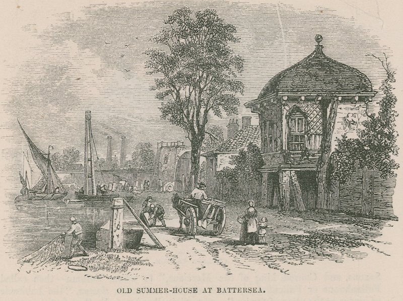 Gammelt sommerhus ved Battersea af English School