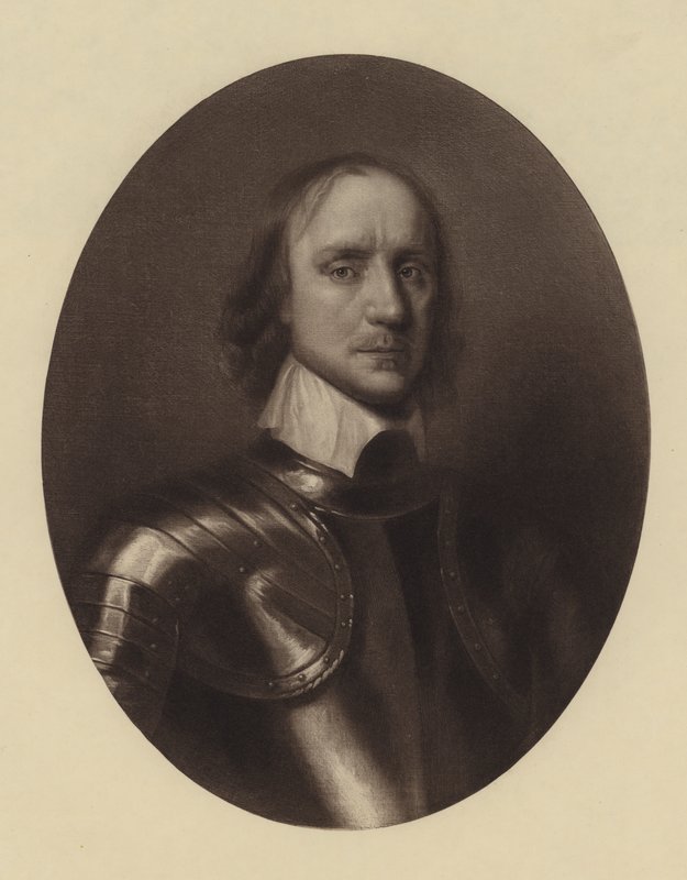 Oliver Cromwell (litografi) af English School