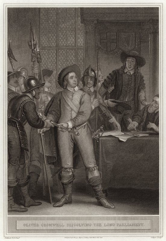 Oliver Cromwell opløser det lange parlament af English School