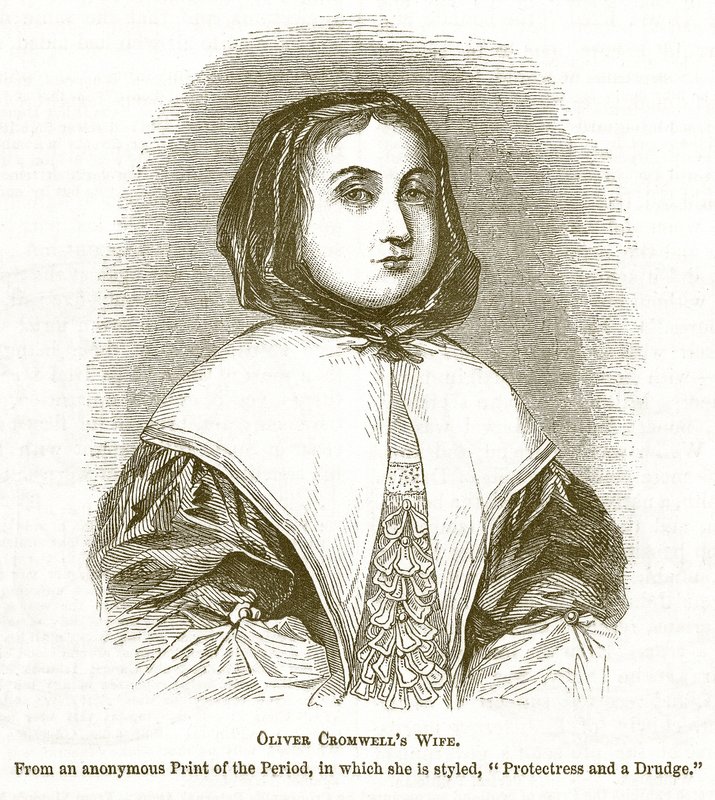 Oliver Cromwells kone, illustration fra The Pictorial History of England af English School