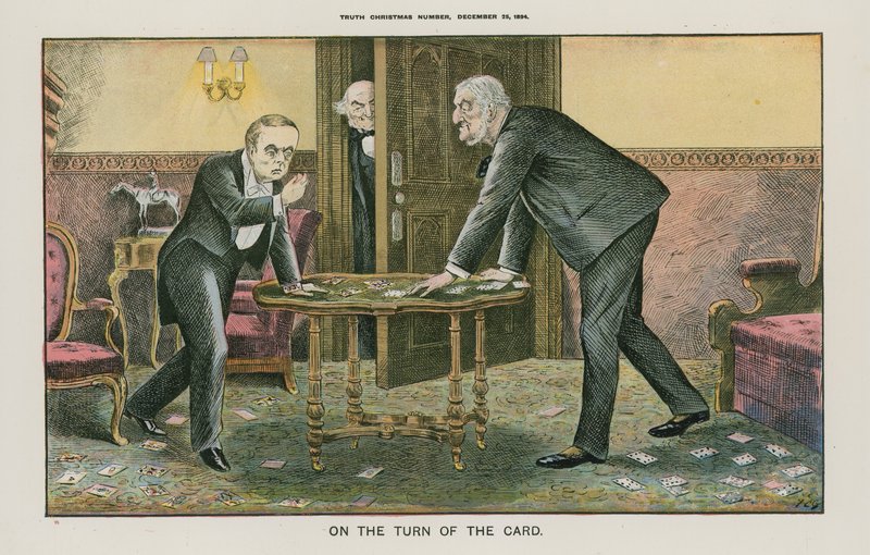 On the Turn of the Card (farve litho) af English School