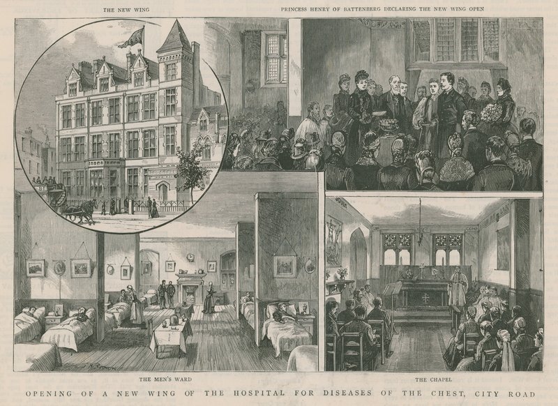 Åbning af en ny fløj af Hospital for Diseases of the Chest, City Road, London af English School