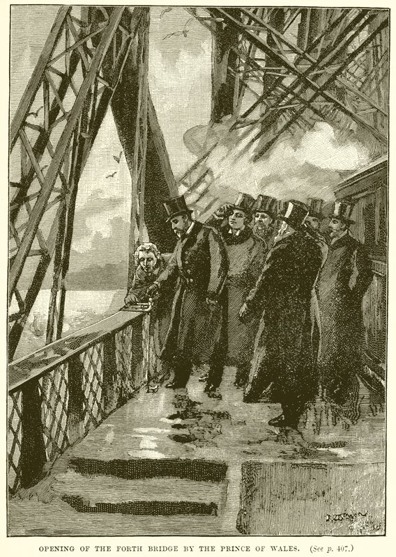 Åbning af Forth Bridge af Prince of Wales af English School