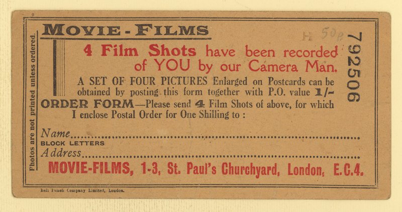 Bestillingsformular til stillbilleder fra film-film af English School