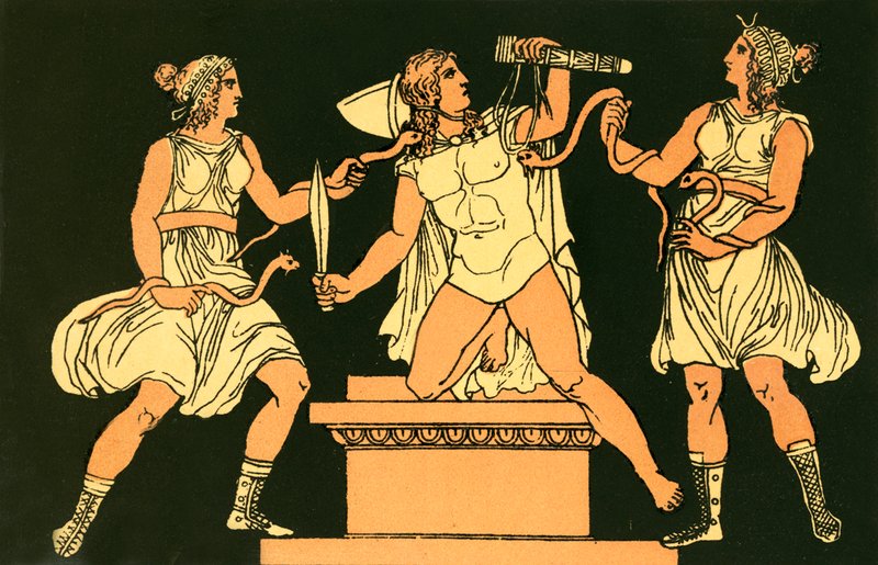 Orestes og Furies af English School