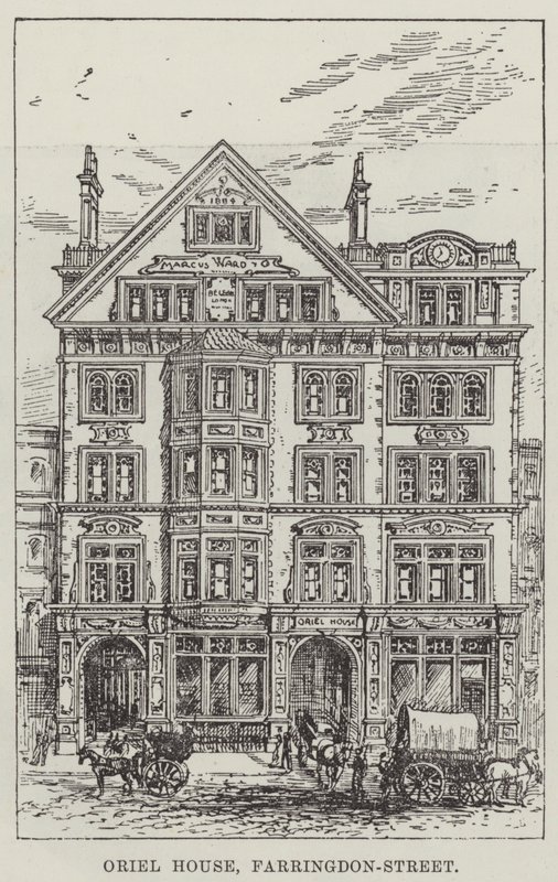 Oriel House, Farringdon-Street (gravering) af English School
