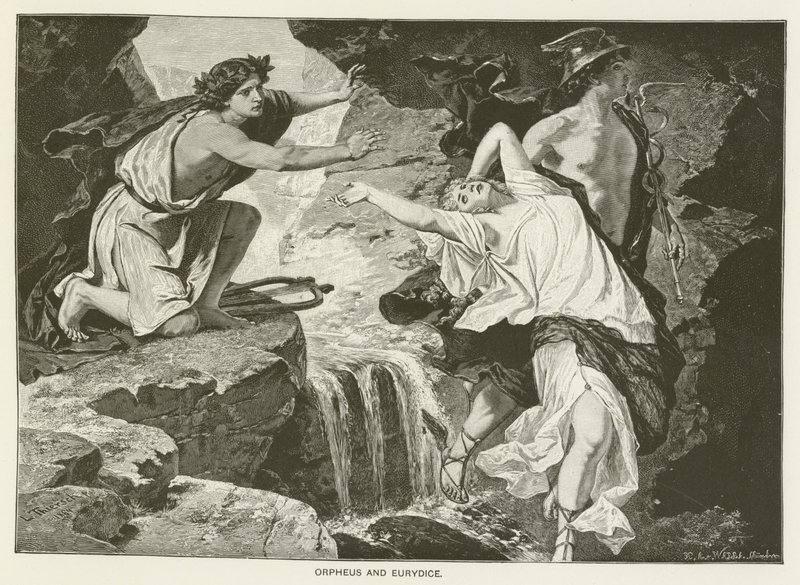Orpheus og Eurydice (gravering) af English School