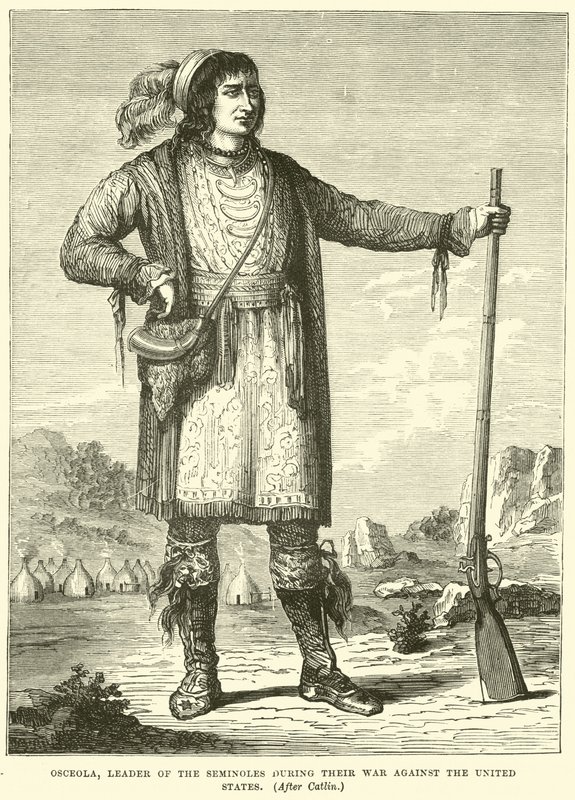 Osceola, leder af Seminoles under deres krig mod USA af English School