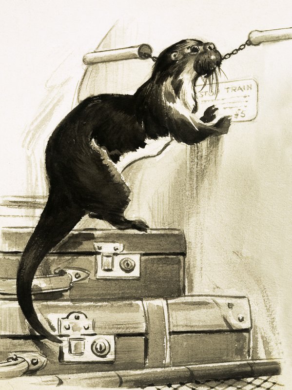 Otter standser toget af English School