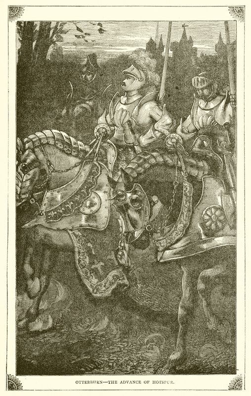 Otterburn--The Advance of Hotspur af English School
