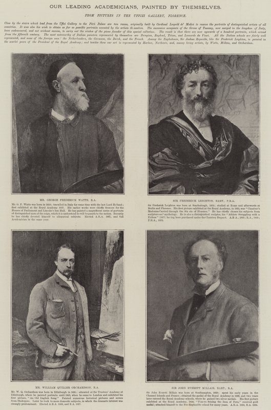 Vores førende akademikere, malet af dem selv (litho) af English School