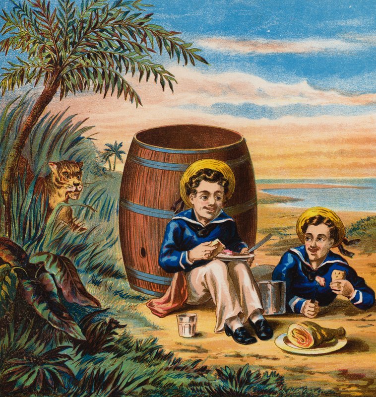 Vores sømænd (farvelitografi) af English School