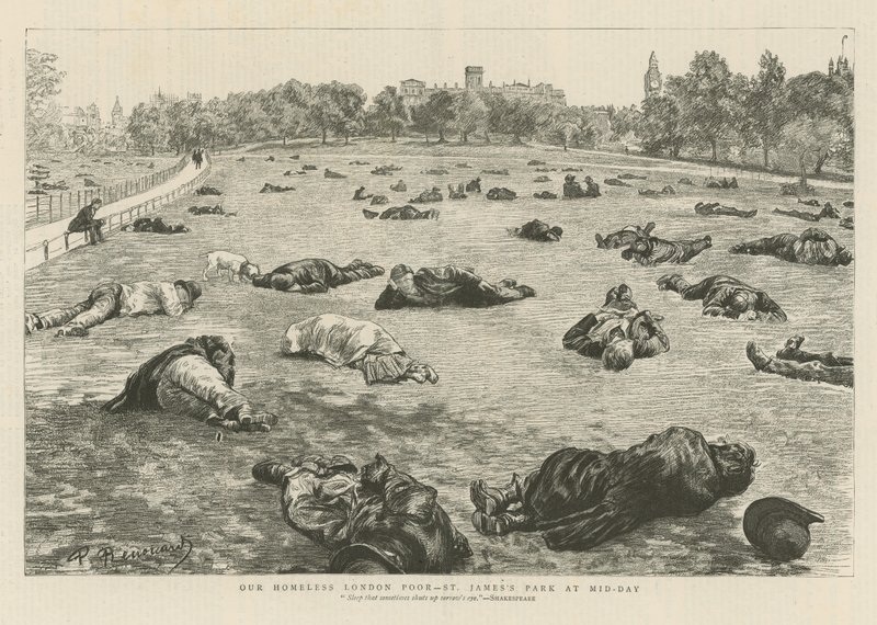 Vores hjemløse London fattige af English School