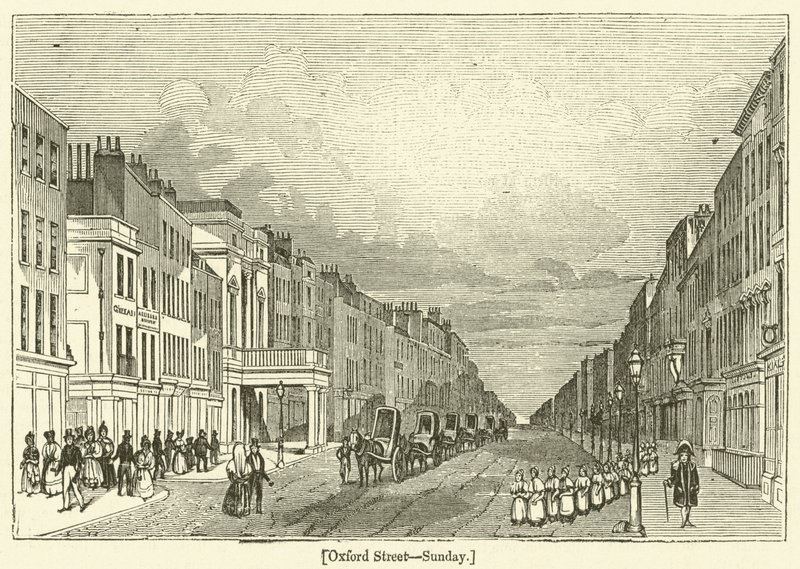 Oxford Street, søndag (gravering) af English School