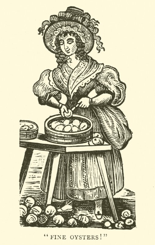 Østerssælger (træsnit) af English School