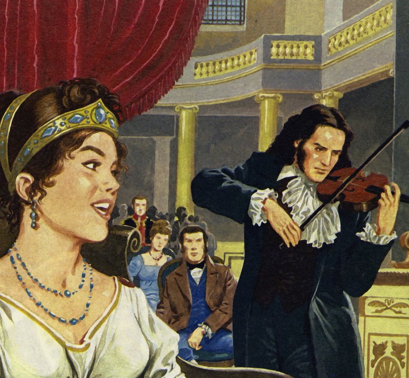 Paganini blev hofdirigent i Lucca og komponerede sonaten Napoleon af English School