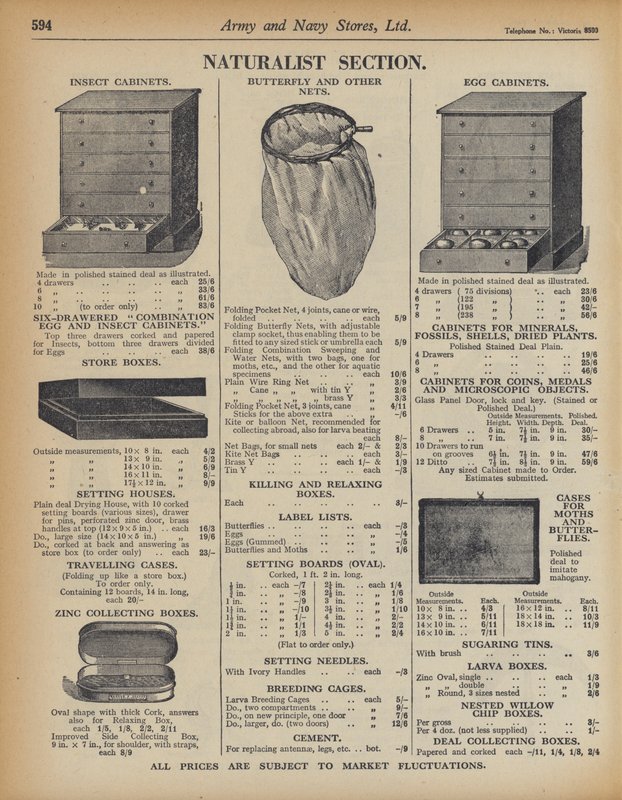 Side fra Army and Navy Stores Catalogue af English School