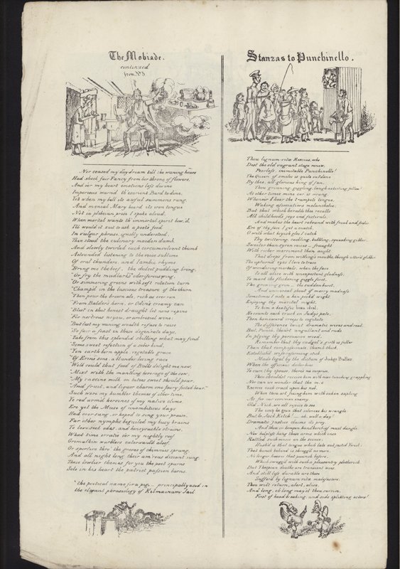 Side fra folder om Glasgow Fair, offentliggjort den 23. juli 1835 (gravering) af English School