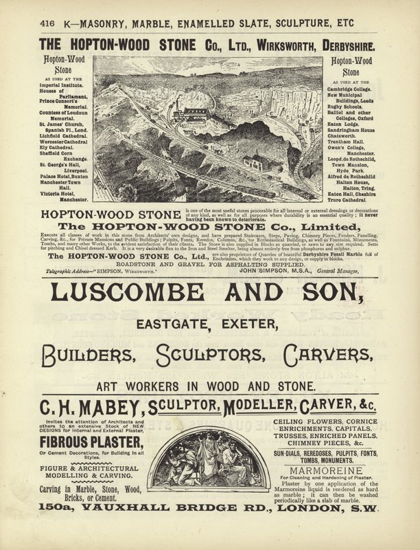 Side fra Arkitektens, Landmålerens og Ingeniørens Kompendium 1892 (gravering) af English School