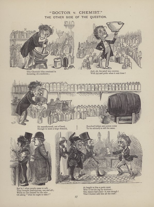 Side fra The British Working Man or One Who Does Not Believe In Him (gravering) af English School