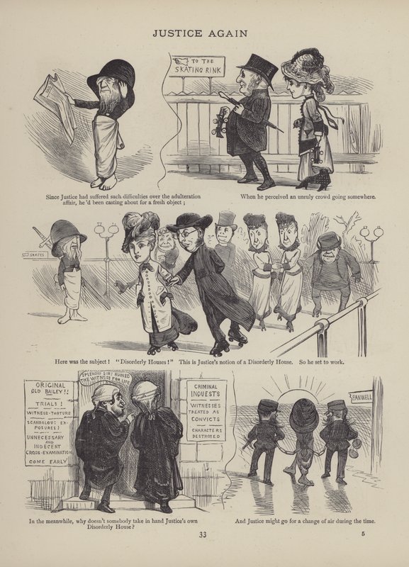 Side fra The British Working Man or One Who Does Not Believe In Him (gravering) af English School