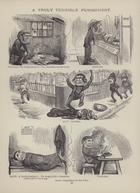 Side fra The British Working Man or One Who Does Not Believe In Him (gravering) af English School