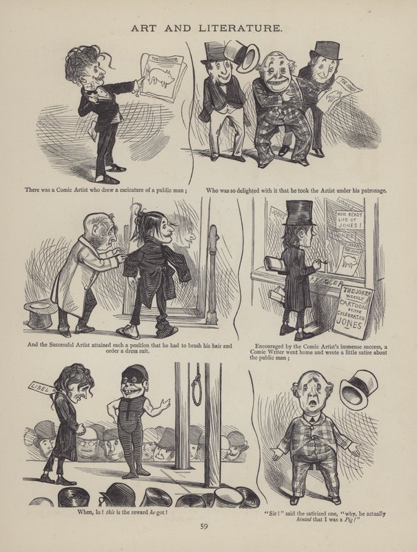 Side fra The British Working Man or One Who Does Not Believe In Him (gravering) af English School