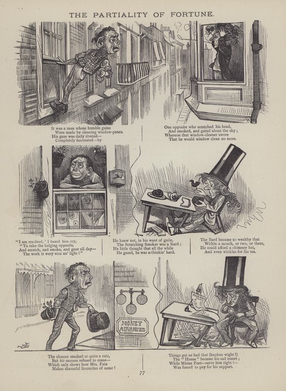 Side fra The British Working Man or One Who Does Not Believe In Him (gravering) af English School