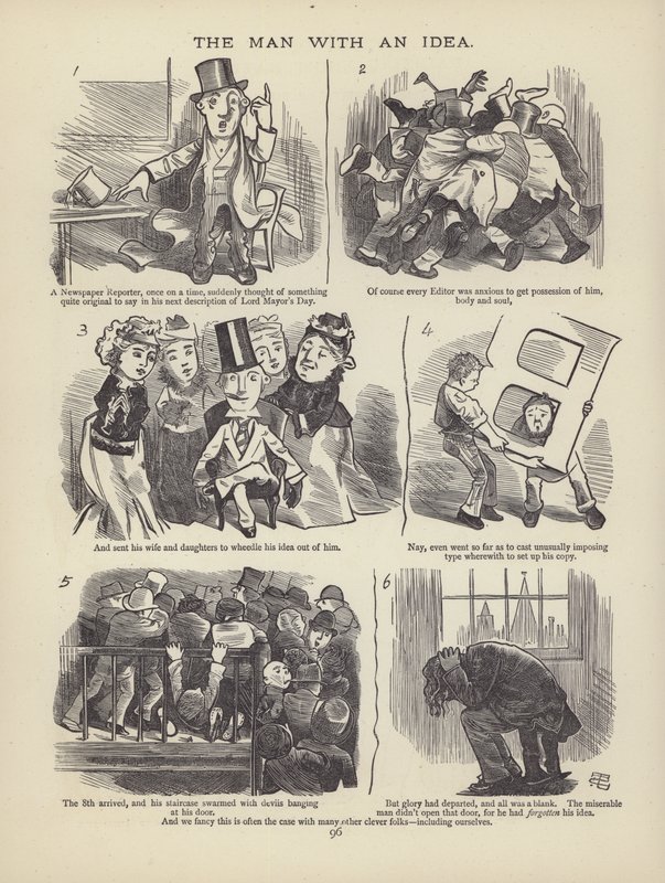 Side fra The British Working Man or One Who Does Not Believe In Him (gravering) af English School