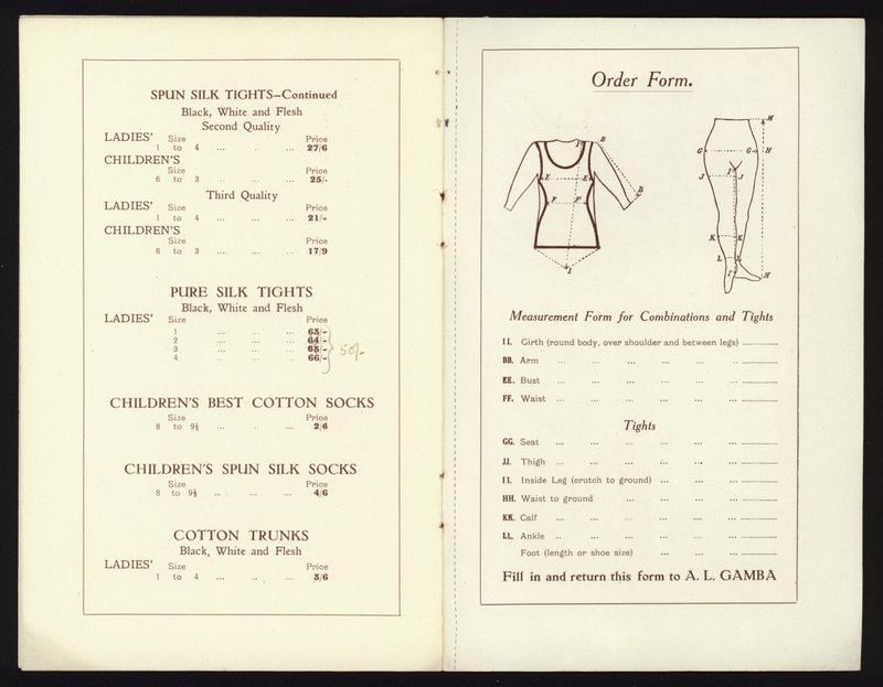 Sider fra kataloget over Gambas berømte Milan Toe Ballet Shoe (litho) af English School