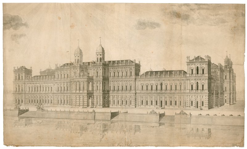 Palace of Whitehall. Udgivet 1748 af English School