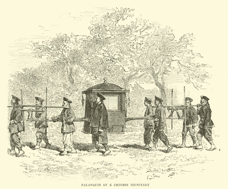 Palanquin of a Chinese dignitary  af English School