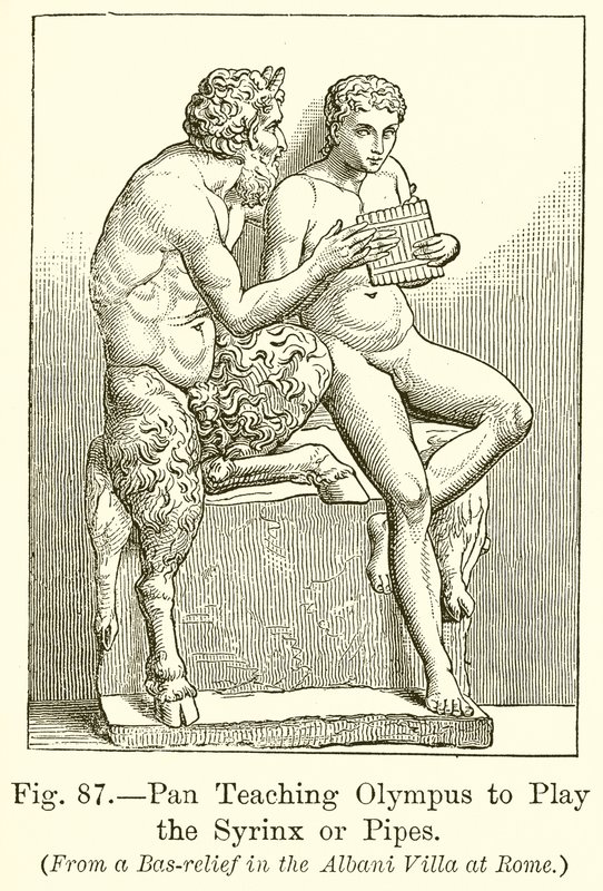 Pan lærer Olympus at spille Syrinx eller Pipes af English School