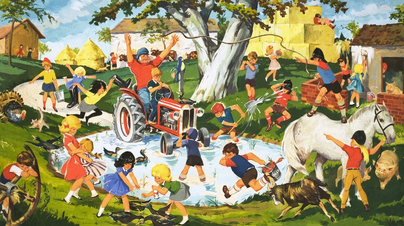 Pandemonium i gårdspladsen af English School