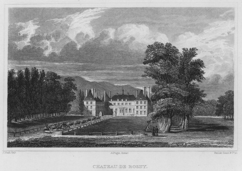 Paris, Chateau De Rosny (gravering) af English School