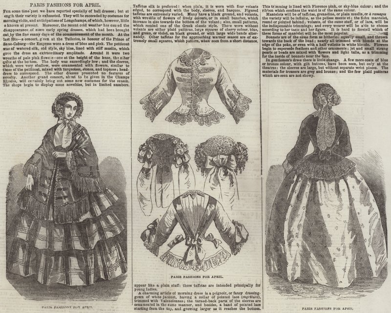 Paris Fashions for april (gravering) af English School