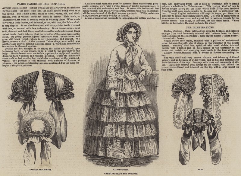 Paris Fashions til oktober (gravering) af English School