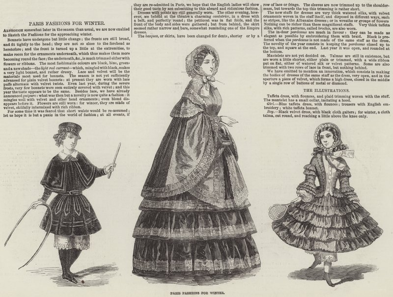 Paris Fashions for Winter (gravering) af English School