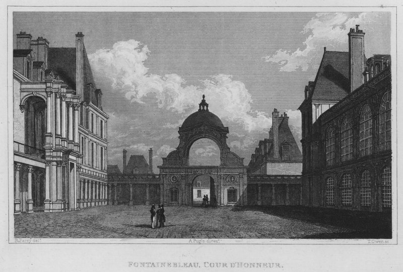 Paris, Fontainebleau, Æresretten (gravering) af English School
