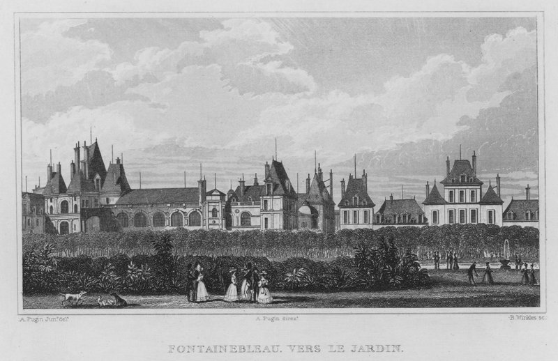 Paris, Fontainebleau, Mod haven (gravering) af English School