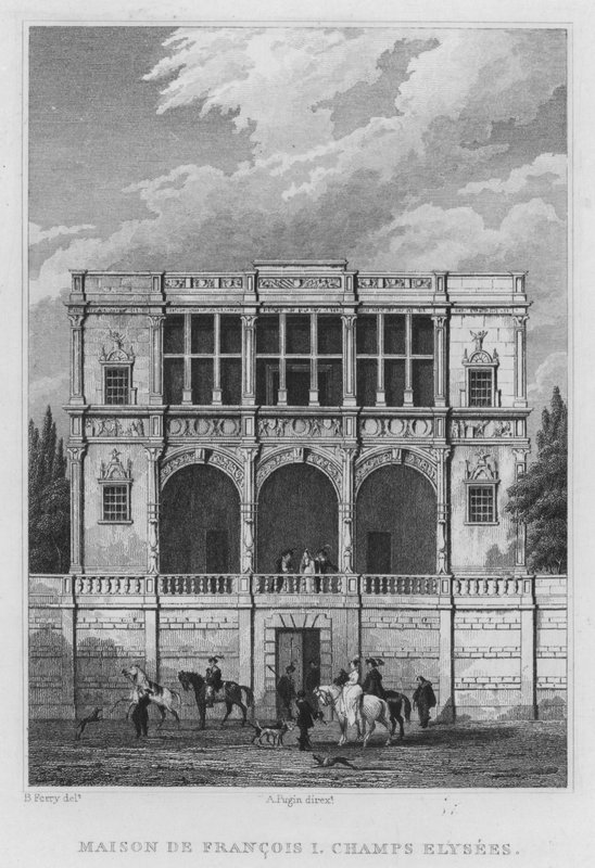 Paris, House of Francois I, Champs Elysees (gravering) af English School
