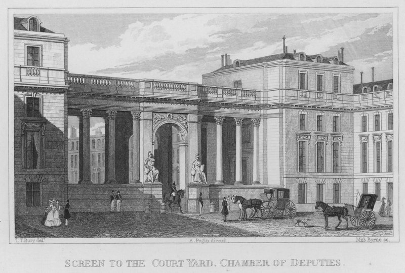 Paris, Skærm til Hofgården, Deputeretkammer (gravering) af English School