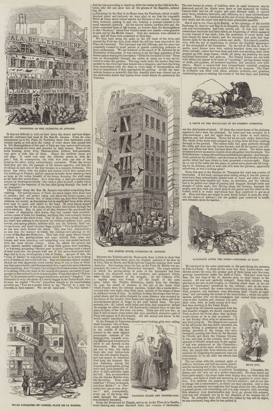 Paris efter opstanden (gravering) af English School
