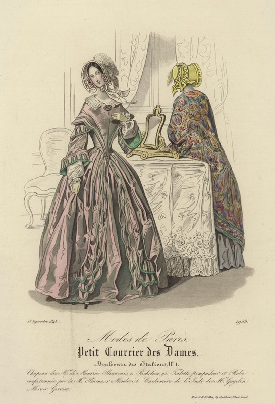Paris mode, 1843 af English School