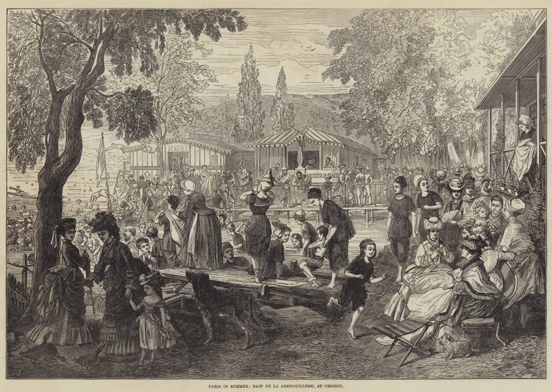 Paris om sommeren, Bain de la Grenouillere, ved Croissy af English School