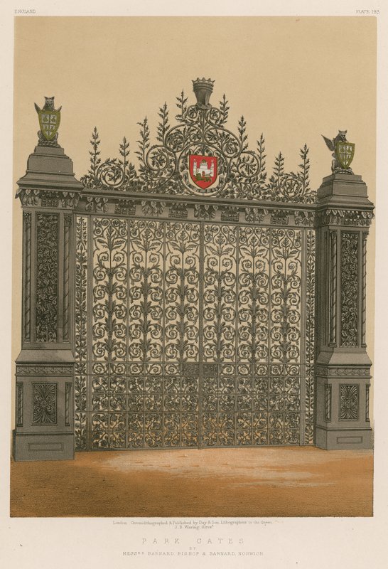 Park Gates af Mrs Barnard Bishop og Barnard, Norwich af English School