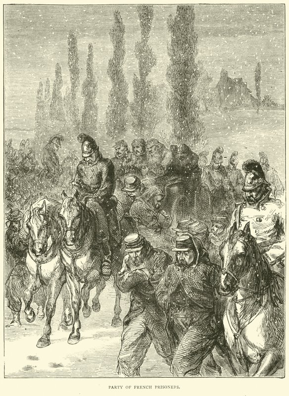 Parti af franske fanger, januar 1871 af English School