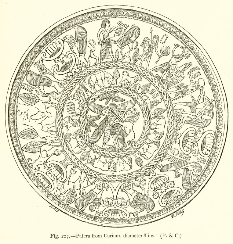Patera fra Curium, diameter 8 tommer af English School