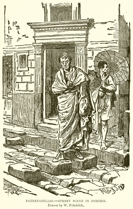 Paterfamilias.--Gadescene i Pompeji af English School