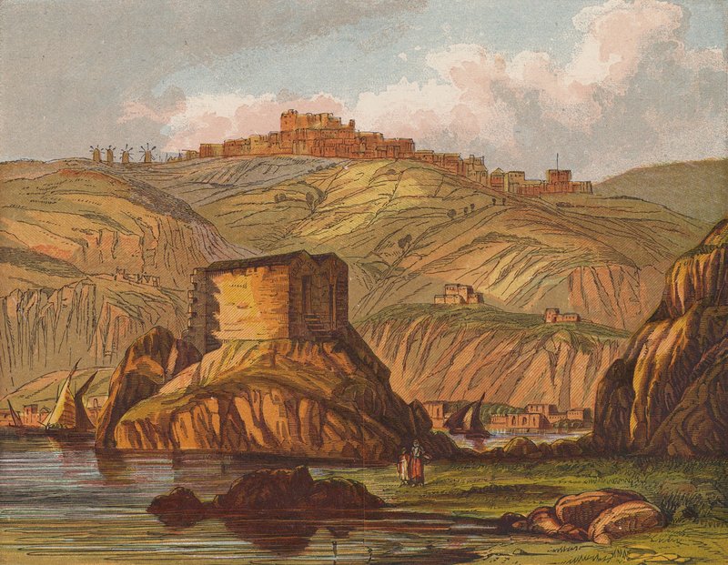 Patmos, Grækenland (farvelitografi) af English School